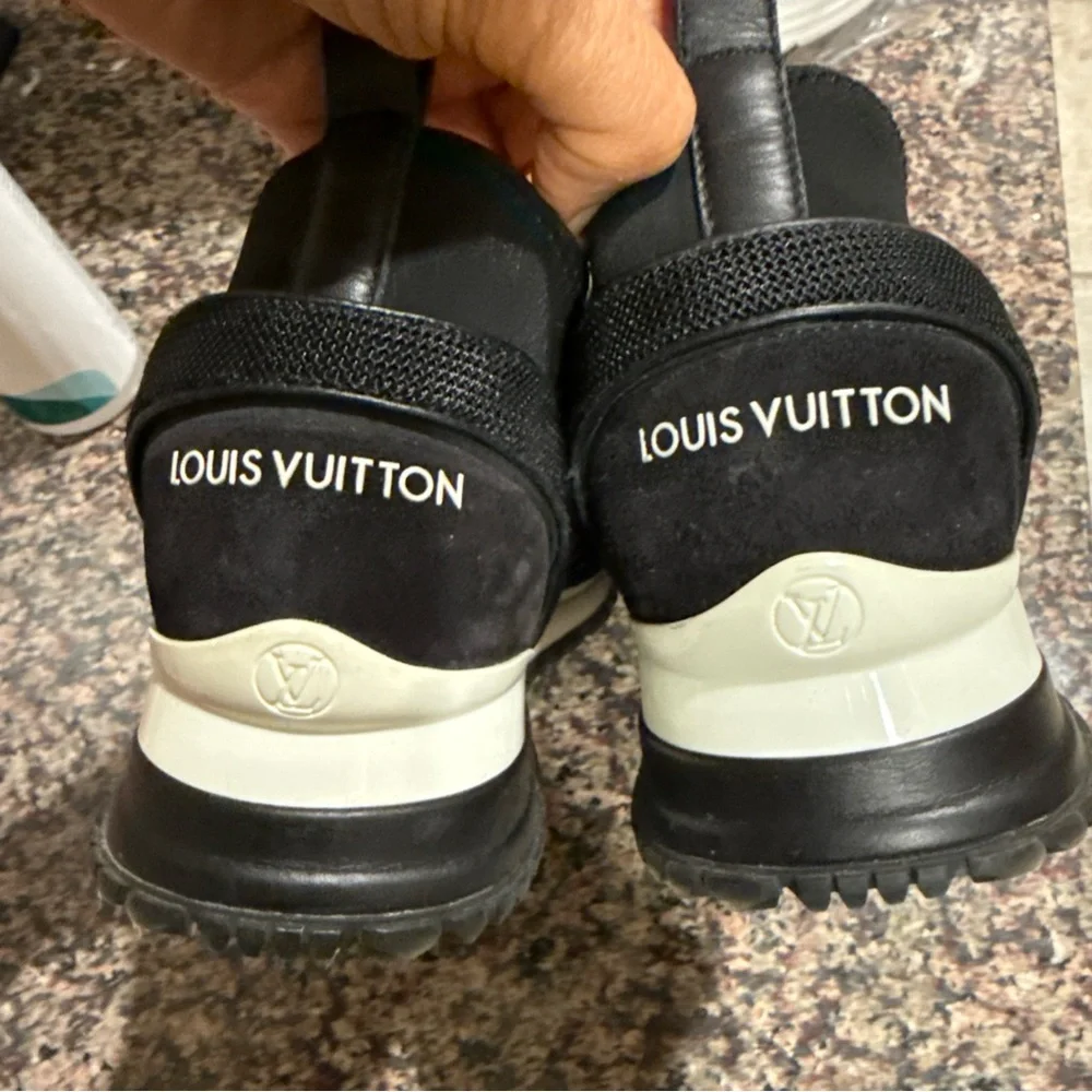 Louis Vuitton Black and White Run Away Sneakers - Picture 10 of 11